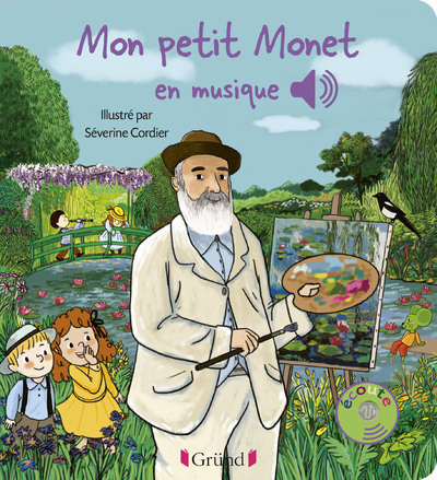 Carte Mon petit Monet en musique - Livre sonore avec 6 puces - Dès 1 an Émilie Collet