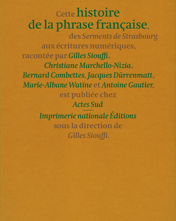 Kniha Histoire de la phrase française : des Serments de Strasbourg aux écritures numériques Dürrenmatt