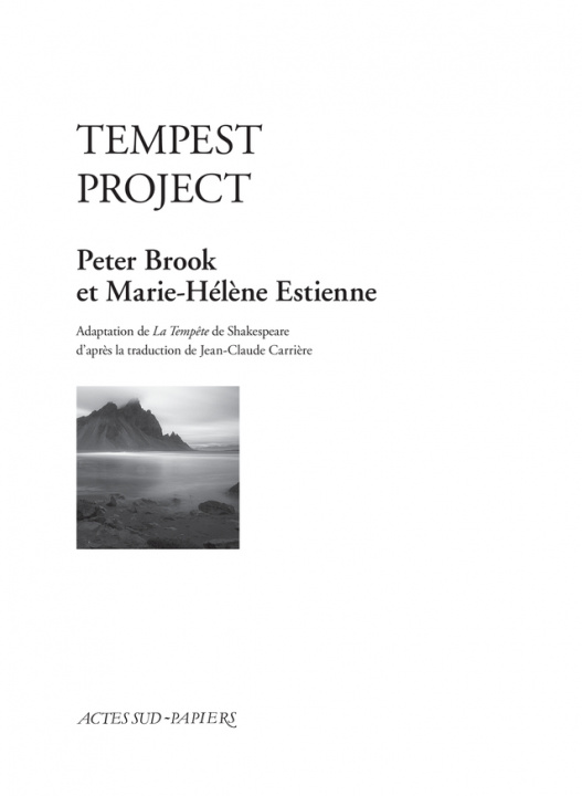 Book Tempest Project Carrière