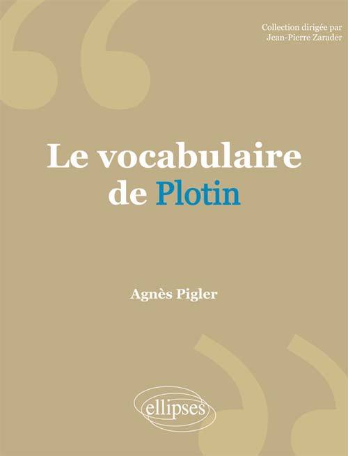 Knjiga Le vocabulaire de Plotin Pigler