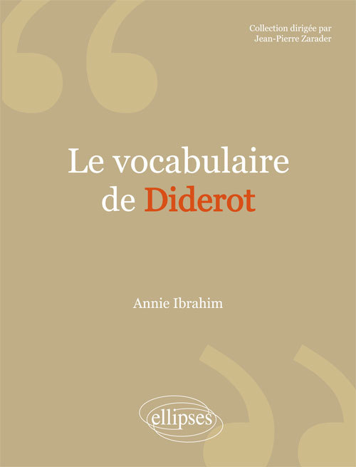Kniha Le vocabulaire de Diderot Ibrahim