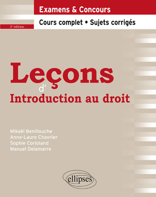 Книга Leçons d’Introduction au droit, 2e édition Benillouche