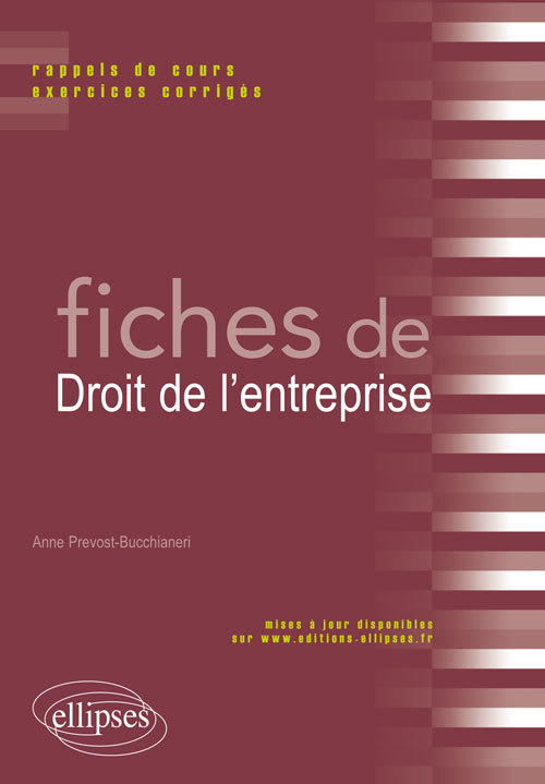 Knjiga Fiches de droit de l'entreprise Prevost-Bucchianeri