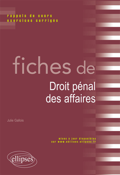 Kniha Fiches de droit pénal des affaires Gallois