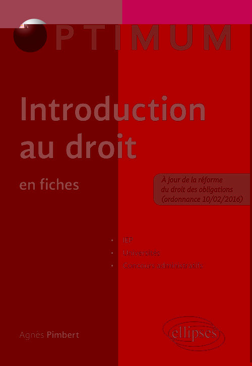 Knjiga Introduction au droit en fiches Pimbert