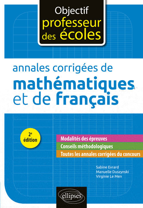 Kniha Annales corrigées de mathématiques et de français - 2e édition Evrard