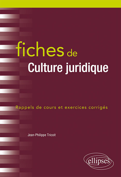 Kniha Fiches de Culture juridique Tricoit