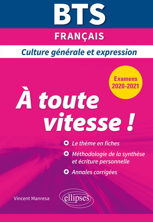 Kniha BTS À toute vitesse ! - Culture générale et expression - Examens 2020 et 2021 Manresa