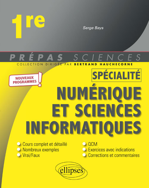 Kniha Spécialité Numérique et sciences informatiques - Première - nouveaux programmes Bays