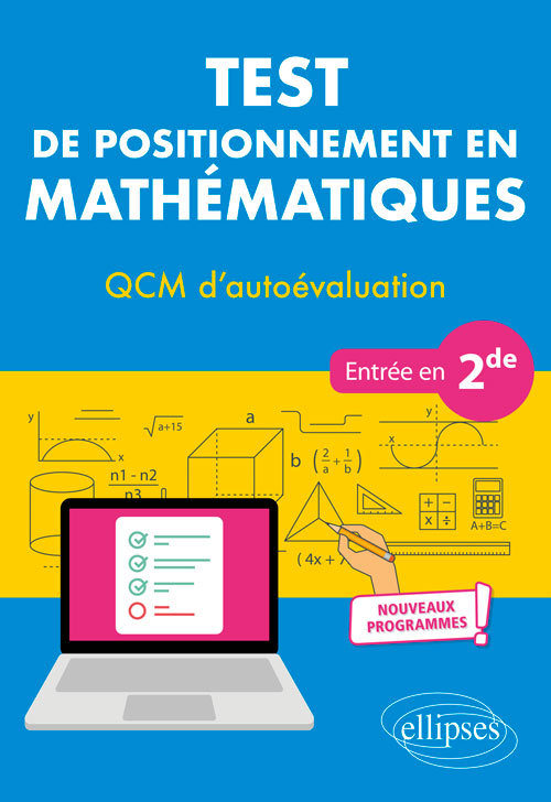 Carte Test de positionnement en Mathématiques - QCM d’autoévaluation - Entrée en 2de - Nouveaux programmes Poulain