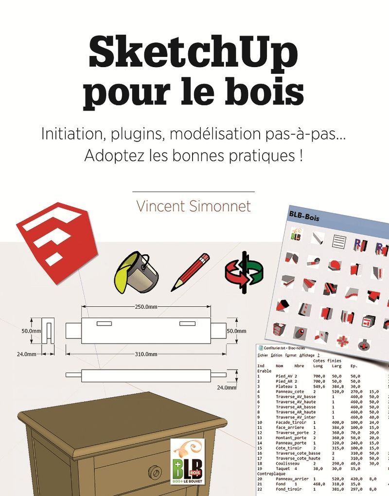 Könyv SketchUp pour le bois SIMONNET