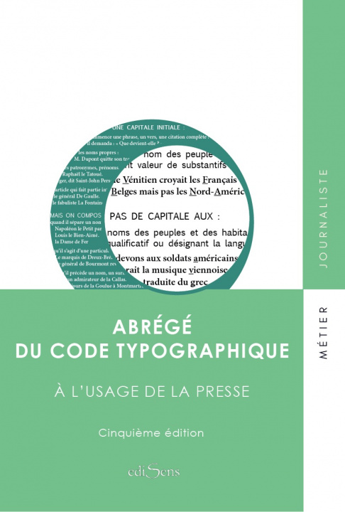 Carte Abrégé du code typographique 