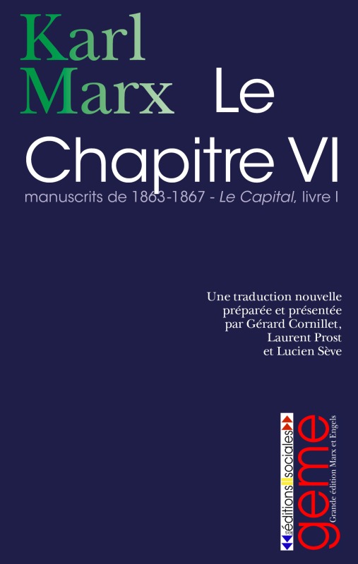 Knjiga Chapitre VI (Le) MARX
