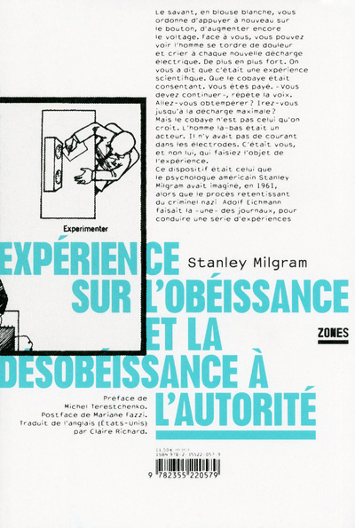 Kniha Expérience sur l'obéissance et de la désobéissance à l'autorité Stanley Milgram