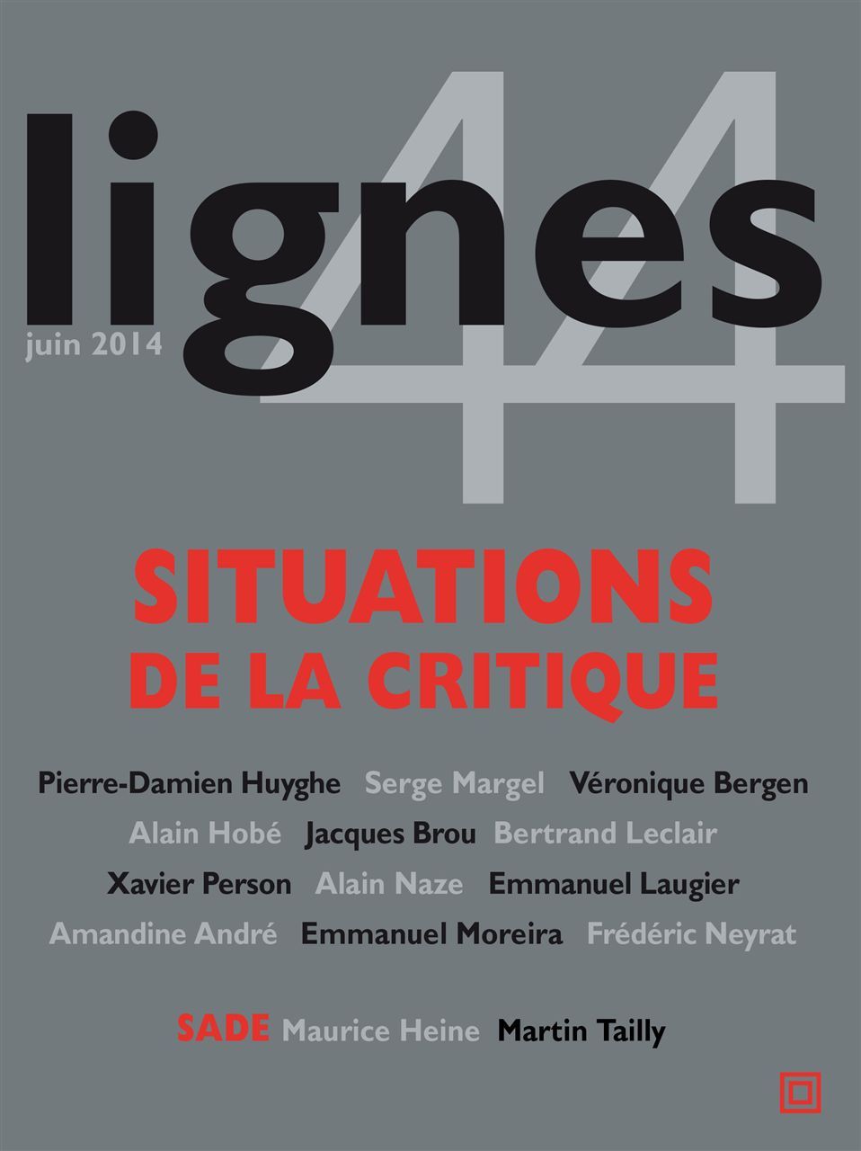 Knjiga Revue Lignes N°44 