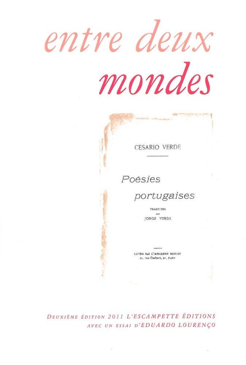 Knjiga Entre deux mondes Cesario Verde