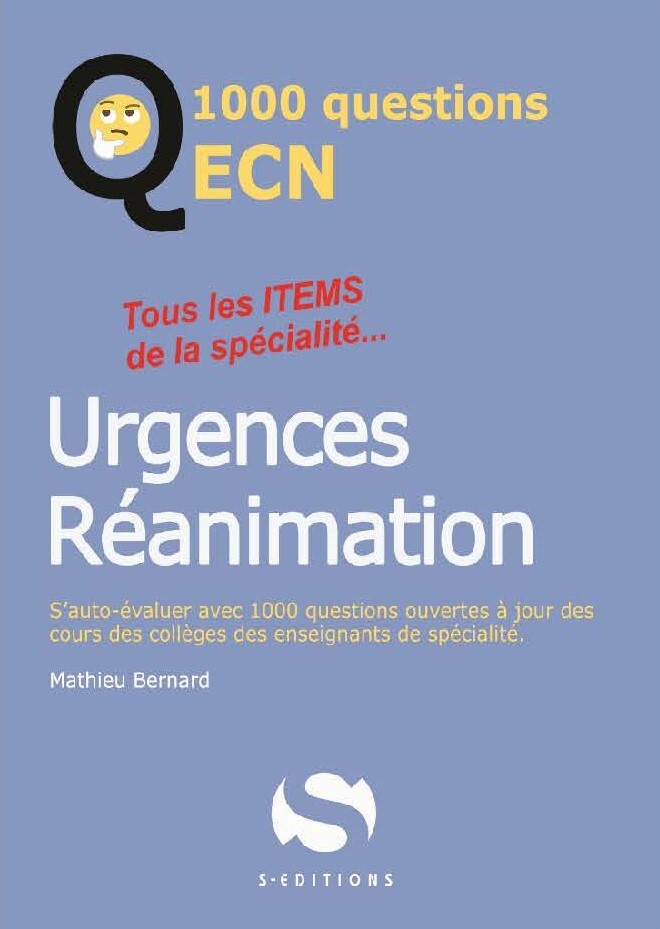 Kniha 1000 questions ECN urgences réanimation BERNARD