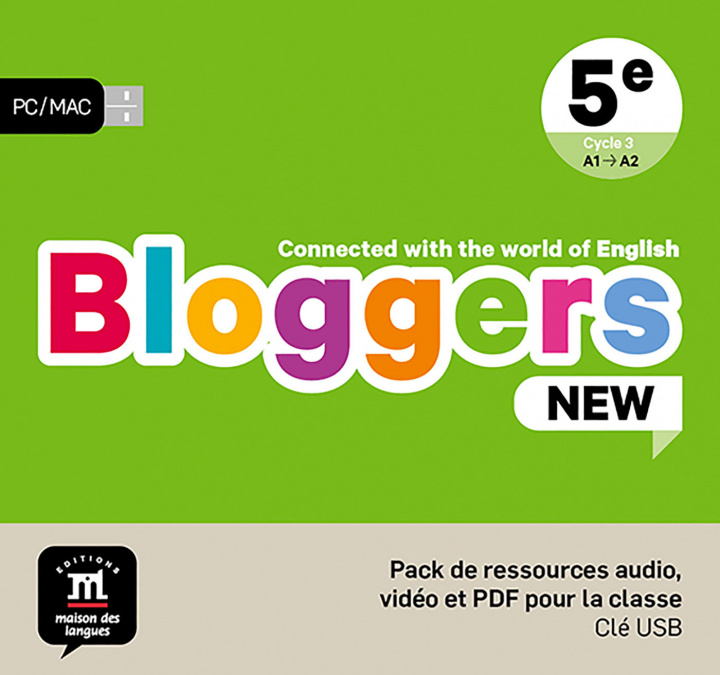 Carte Bloggers NEW 5e - pack de ressource audio, vidéo et PDF pour la classe 