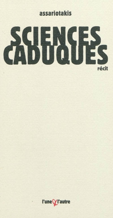 Knjiga Sciences caduques Assariotakis