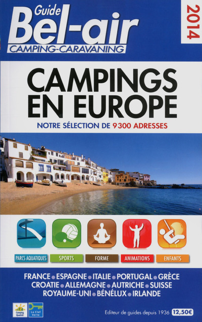 Carte GUIDE BEL-AIR CAMPINGS EN EUROPE 2014 Martine Duparc