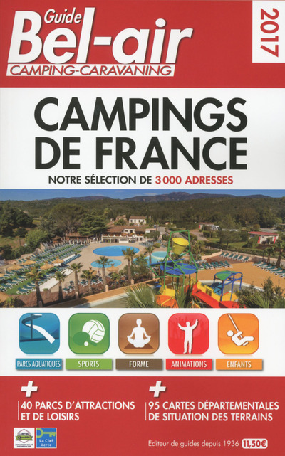 Carte Guide Bel-air Campings de France 2017 Martine Duparc