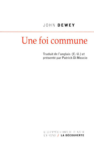 Knjiga Une foi commune John Dewey