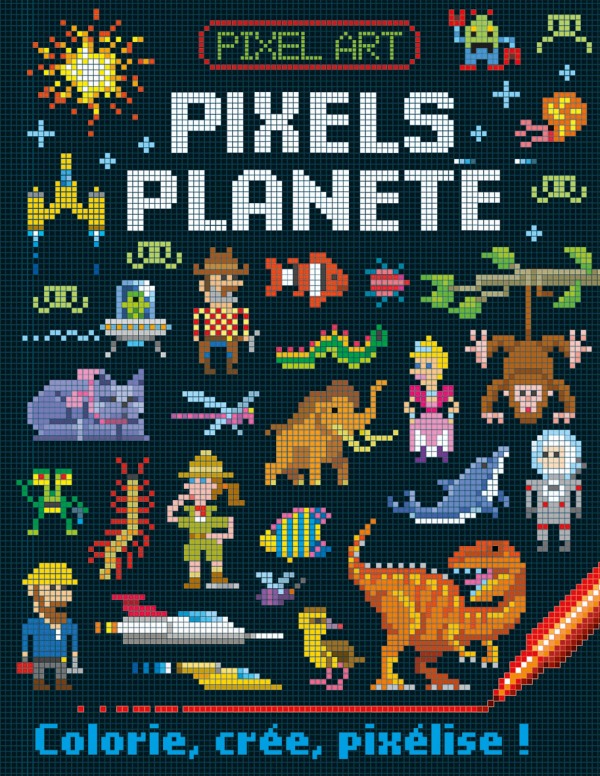 Carte Pixels planete (coll. pixels art) Barry