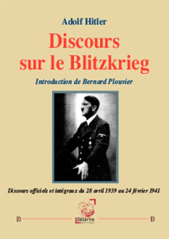 Kniha Discours sur le Blitzkrieg Hitler