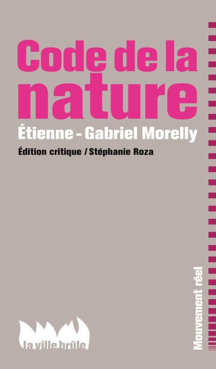 Book Code de la nature Etienne-Gabriel Morelly