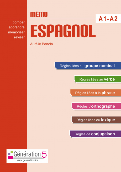 Libro Mémo espagnol A1-A2 (collège) BARTOLO