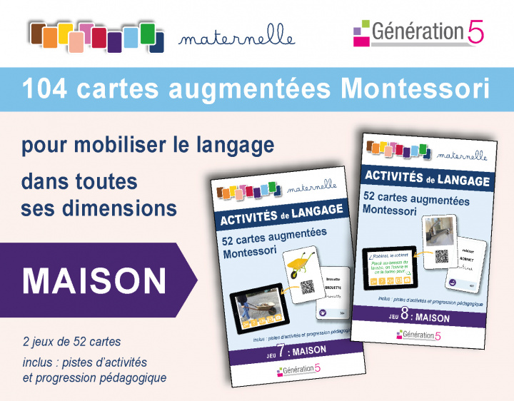 Igra/Igračka 104 cartes augmentées Montessori "Maison" BORRONI