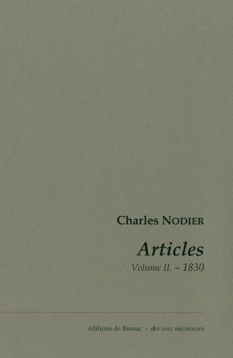 Knjiga Articles. Volume 2. 1930. Charles