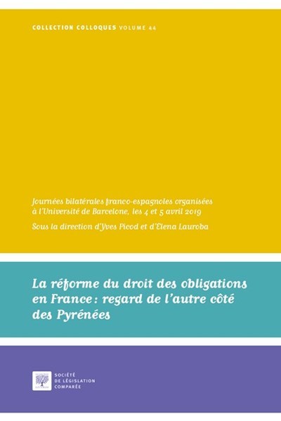 Carte La réforme du droit des obligations en France : regard de l'autre côté des Pyrénées Lauroba