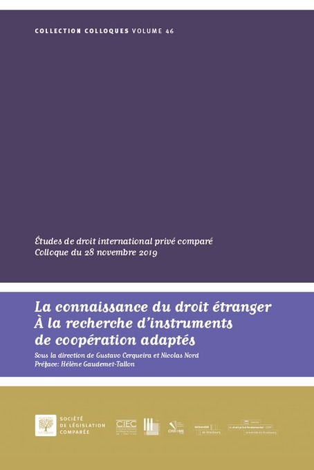 Книга La connaissance du droit étranger. À la recherche d'instruments de coopération adaptés Nord