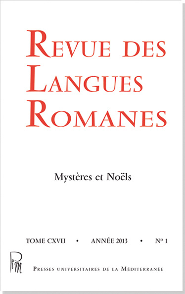 Kniha Revue des Langues Romanes Tome 117 n° 1 Mystères et Noëls Caiti-Russo