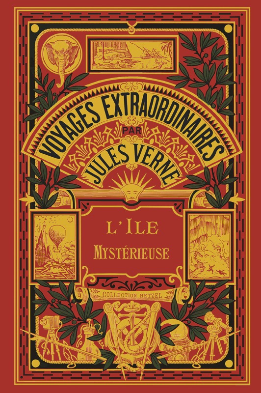 Carte l'ile mysterieuse t1 (coll. hetzel) Jules Verne