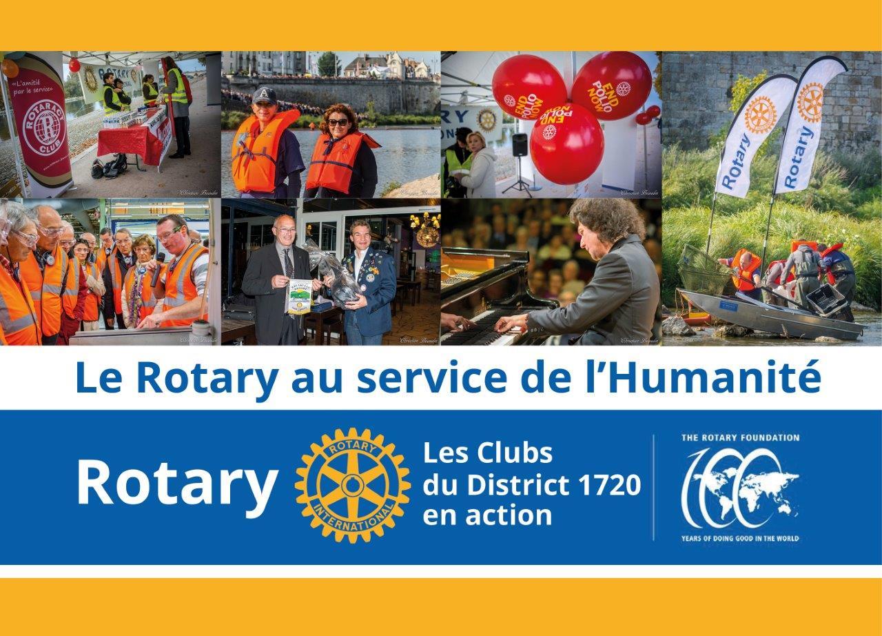 Carte Le Rotary au service de l'humanité COIN