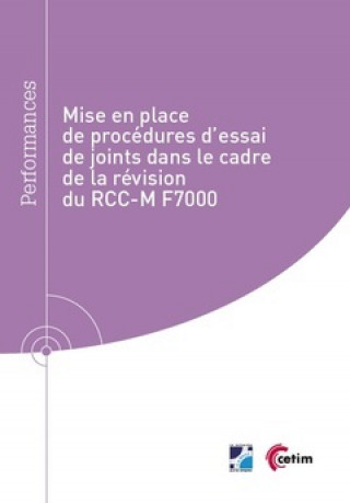 Kniha Mise en place de procédures d'essai de joints dans le cadre de la révision du RCC-M F7000 Lejeune