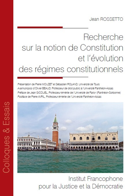 Kniha Recherche sur la notion de Constitution et l'évolution des régimes constitutionnels Rossetto