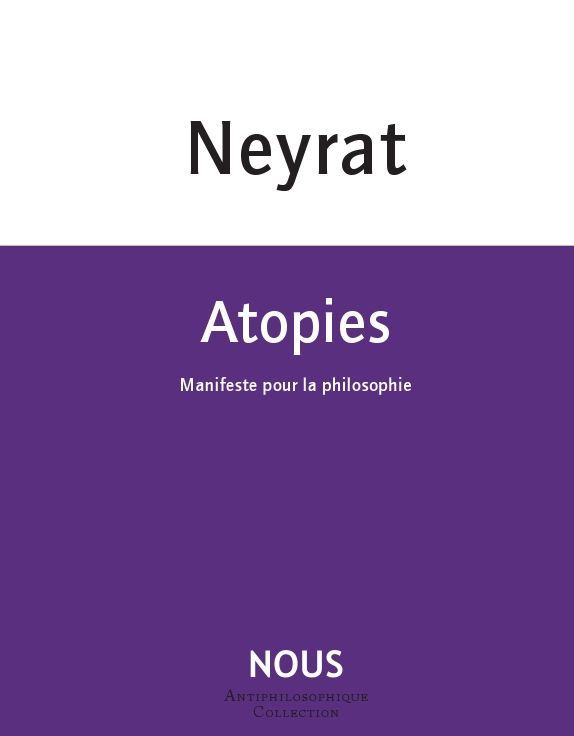 Knjiga Atopies Frédéric Neyrat