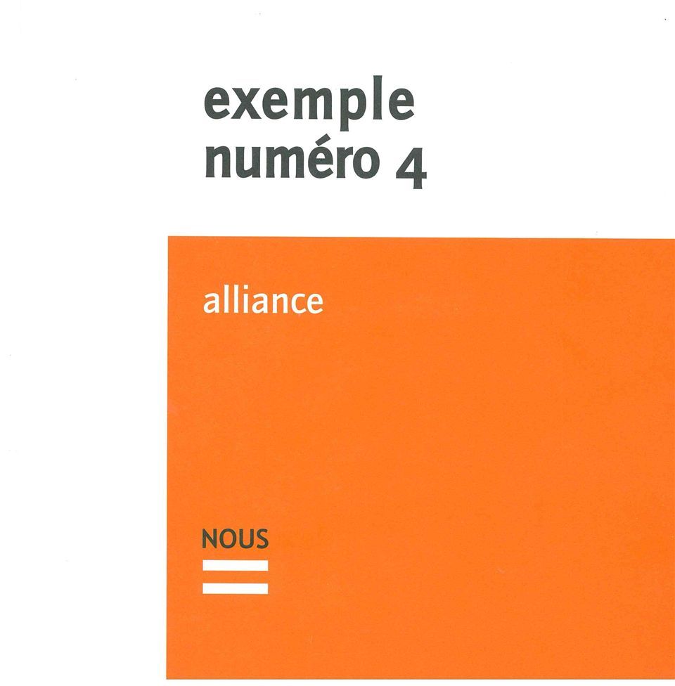 Книга Exemple N°4. Alliance 