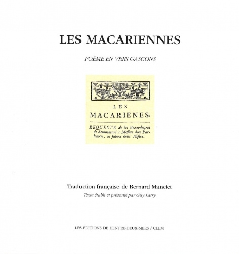 Kniha Les macariennes Manciet
