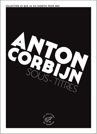 Könyv Sous-titres Anton Corbijn
