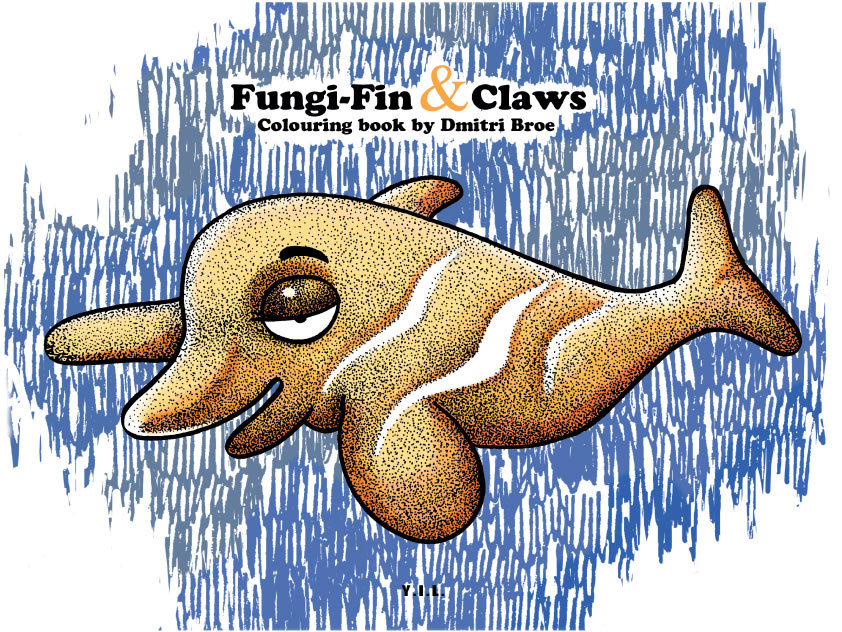 Buch Fungi-Fin & Claws colouring book by Dmitri Broe Broe