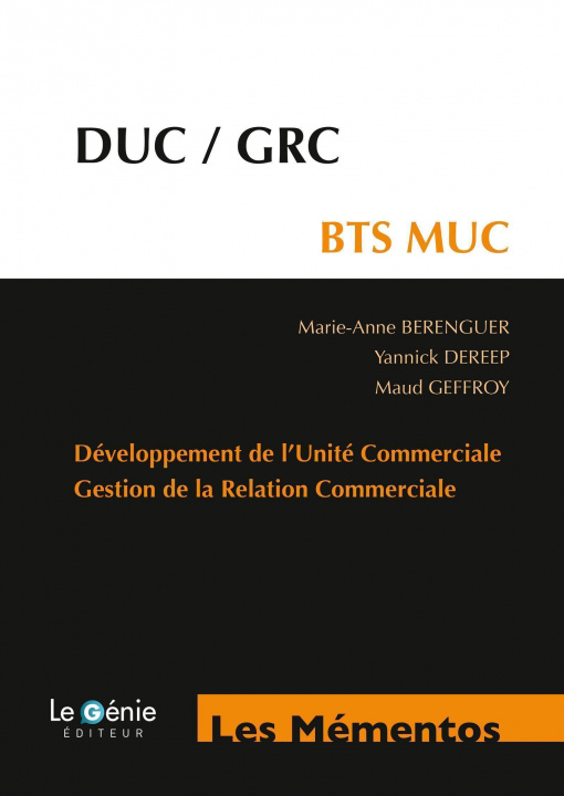 Buch DUC-GRC - BTS MUC Geffroy
