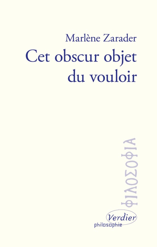 Book Cet obscur objet du vouloir Zarader