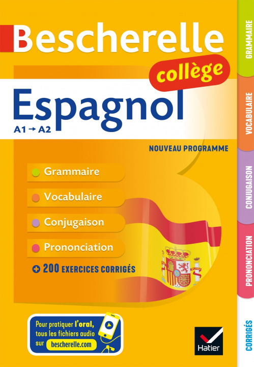 Carte Bescherelle collège - Espagnol  (6e, 5e, 4e, 3e) Monica Castillo Lluch