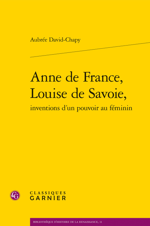 Kniha Anne de France, Louise de Savoie, David-Chapy