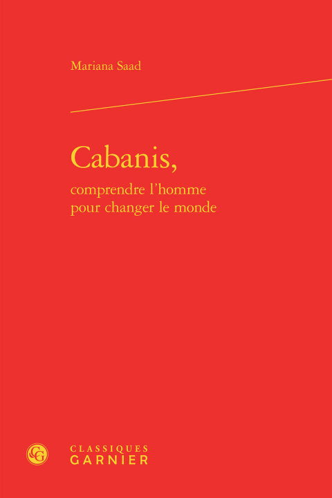Book Cabanis, Saad