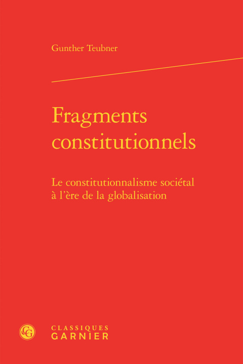 Kniha Fragments constitutionnels Teubner